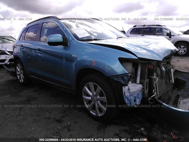 4A4AP4AU9DE006549 - 2013 MITSUBISHI OUTLANDER SPORT SE BLUE photo 1