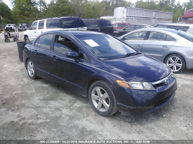 1HGFA16867L084488 - 2007 HONDA CIVIC EX BLUE photo 1