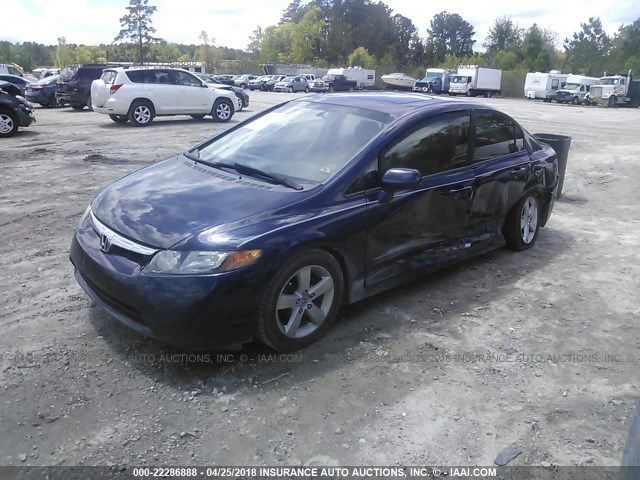 1HGFA16867L084488 - 2007 HONDA CIVIC EX BLUE photo 2