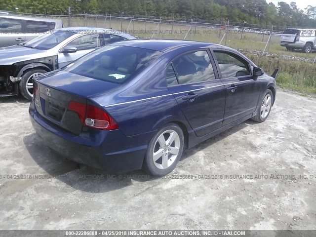 1HGFA16867L084488 - 2007 HONDA CIVIC EX BLUE photo 4