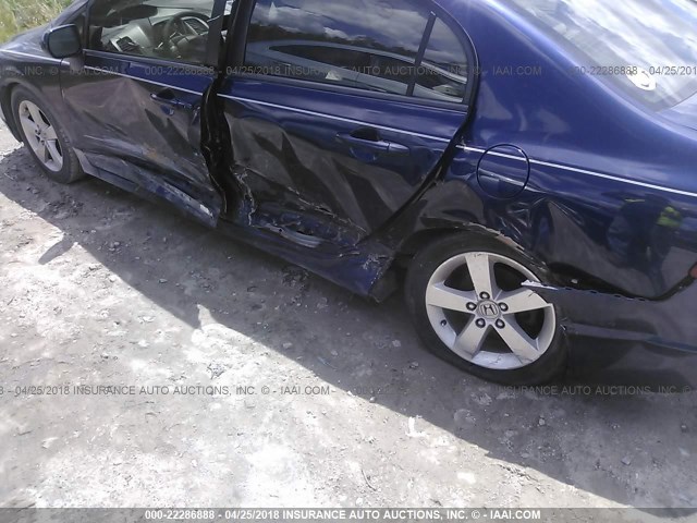 1HGFA16867L084488 - 2007 HONDA CIVIC EX BLUE photo 6