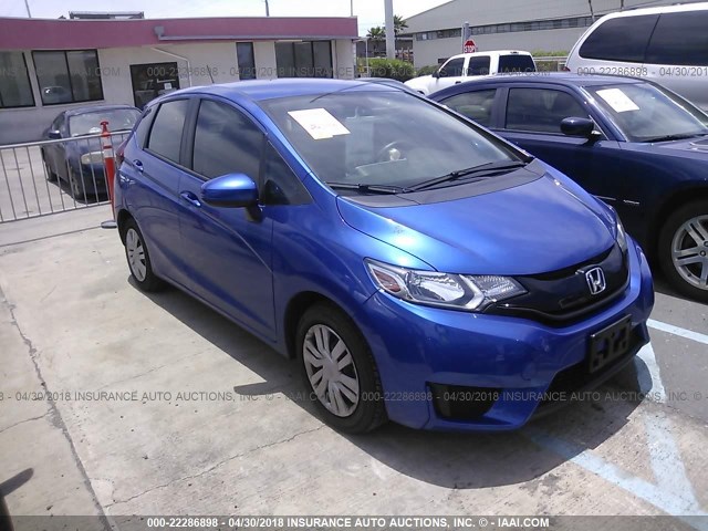 JHMGK5H50GX012039 - 2016 HONDA FIT LX BLUE photo 1