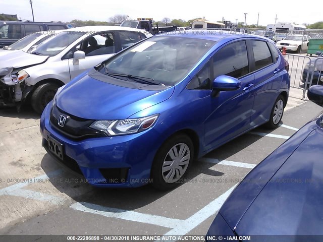 JHMGK5H50GX012039 - 2016 HONDA FIT LX BLUE photo 2