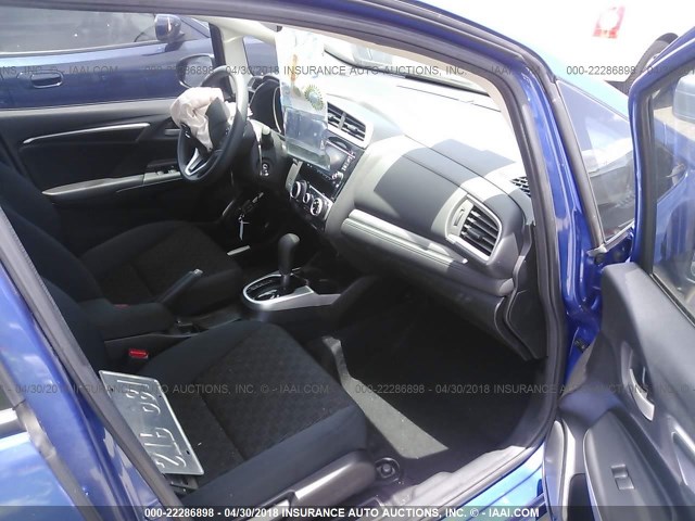 JHMGK5H50GX012039 - 2016 HONDA FIT LX BLUE photo 5