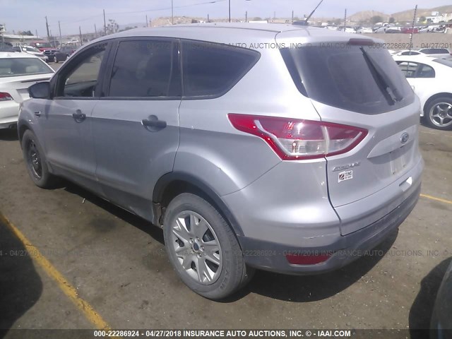 1FMCU0F76EUD80317 - 2014 FORD ESCAPE S SILVER photo 3