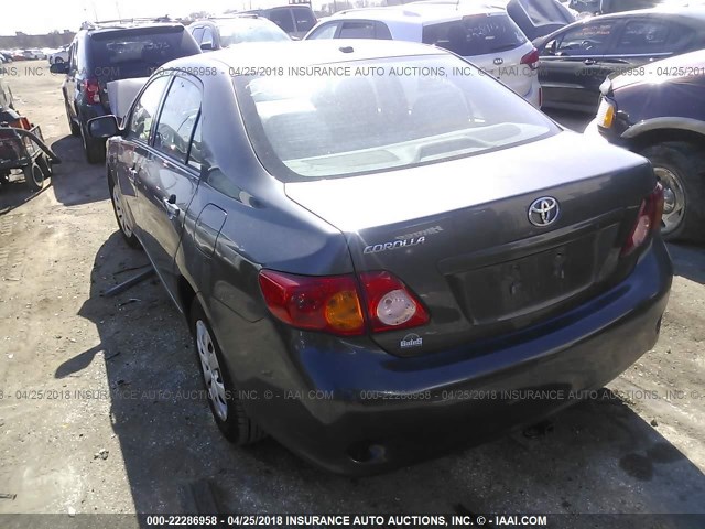 1NXBU40E19Z001711 - 2009 TOYOTA COROLLA S/LE/XLE GRAY photo 3