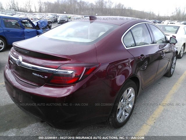 2G4GS5GX0G9179242 - 2016 BUICK REGAL PREMIUM RED photo 4