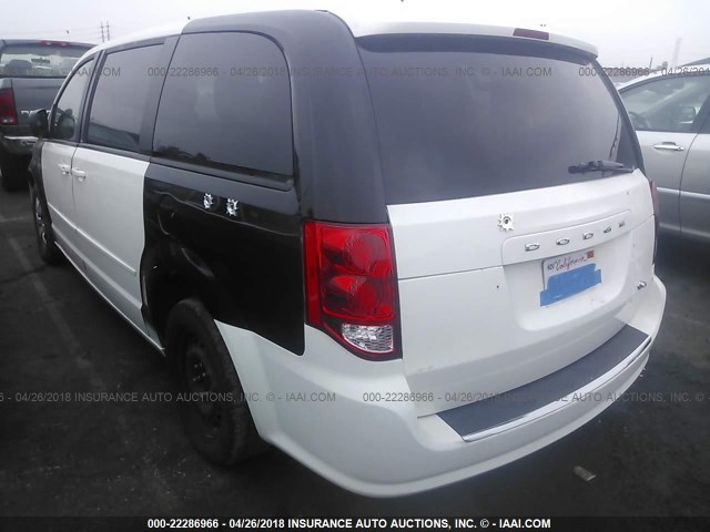 2C4RDGBG8CR185519 - 2012 DODGE GRAND CARAVAN SE WHITE photo 3