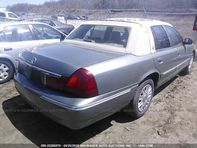 2MEFM74W04X632265 - 2004 MERCURY GRAND MARQUIS GS TAN photo 4