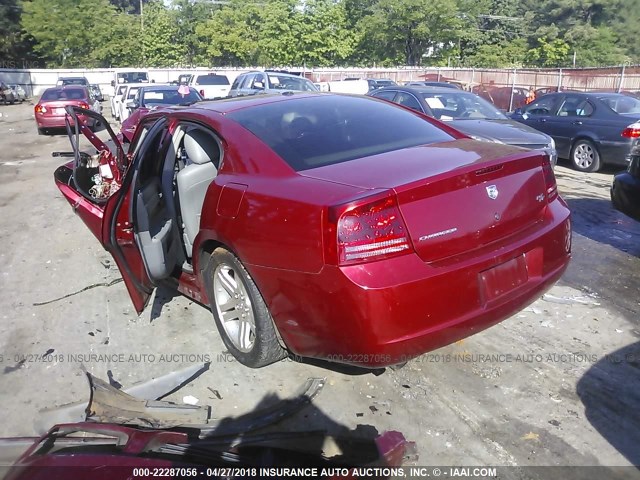 2B3KA53H87H687143 - 2007 DODGE CHARGER R/T RED photo 3