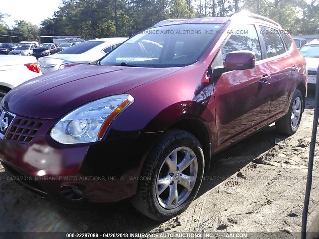 JN8AS58T18W002489 - 2008 NISSAN ROGUE S/SL RED photo 2