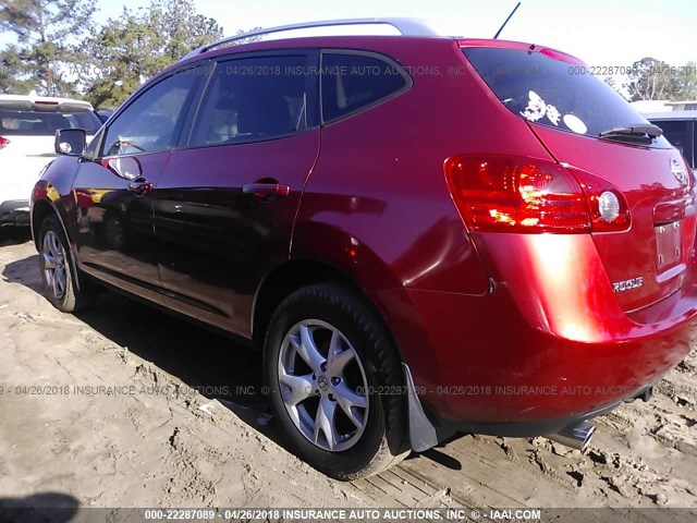 JN8AS58T18W002489 - 2008 NISSAN ROGUE S/SL RED photo 3