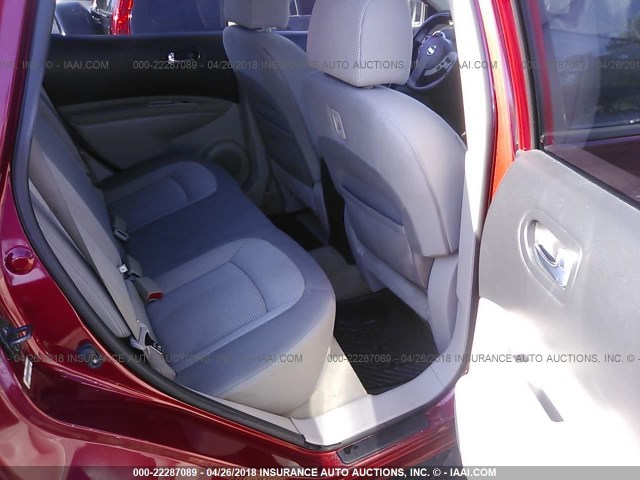 JN8AS58T18W002489 - 2008 NISSAN ROGUE S/SL RED photo 8