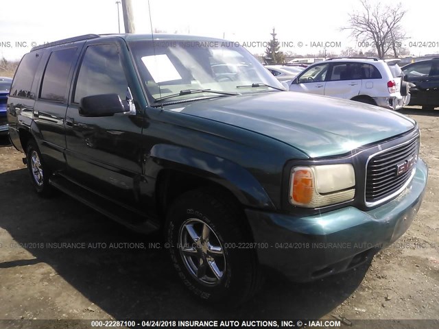 1GKEK13R2YR134617 - 2000 GMC YUKON DENALI GREEN photo 1