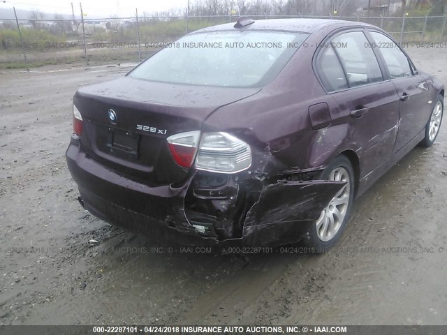 WBAVC93518K042778 - 2008 BMW 328 XI BURGUNDY photo 6