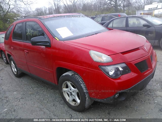 3G7DA03E03S532401 - 2003 PONTIAC AZTEK RED photo 1