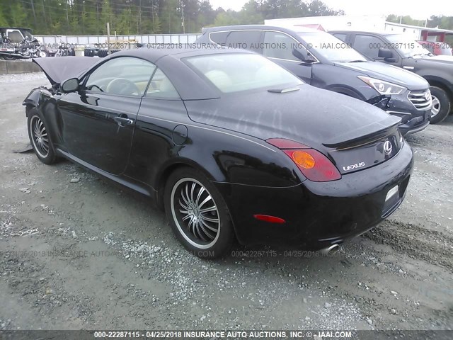 JTHFN48Y220034035 - 2002 LEXUS SC 430 BLACK photo 3