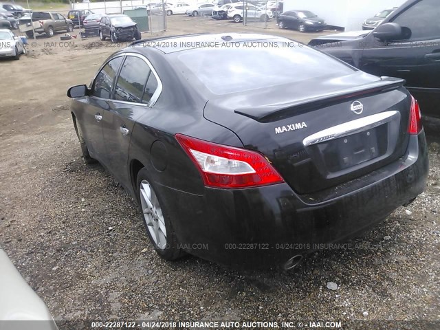 1N4AA5AP9BC851330 - 2011 NISSAN MAXIMA S/SV BLACK photo 3