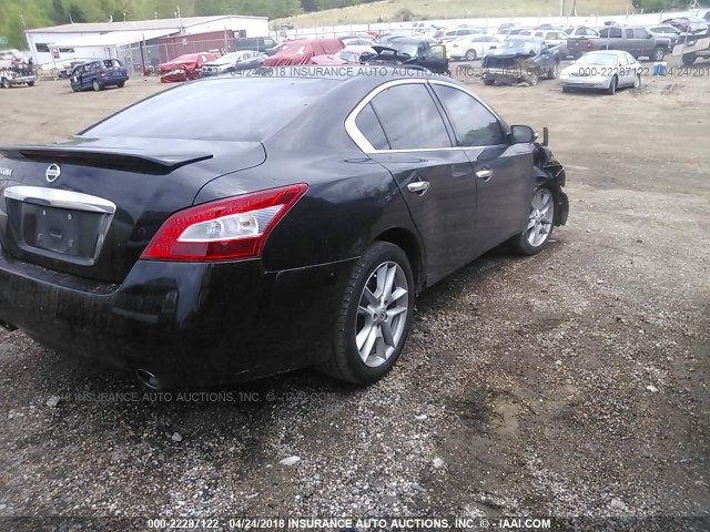 1N4AA5AP9BC851330 - 2011 NISSAN MAXIMA S/SV BLACK photo 4