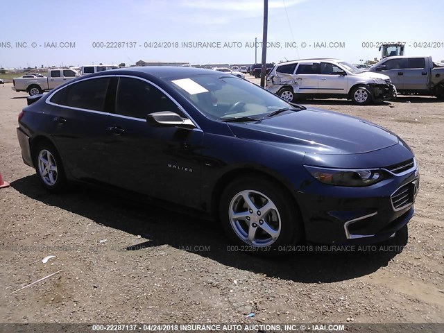 1G1ZB5ST0GF258170 - 2016 CHEVROLET MALIBU LS BLUE photo 1