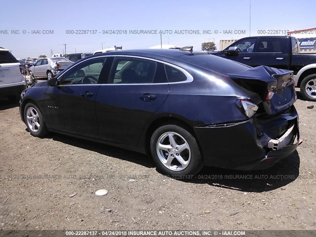 1G1ZB5ST0GF258170 - 2016 CHEVROLET MALIBU LS BLUE photo 3