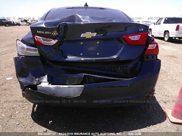 1G1ZB5ST0GF258170 - 2016 CHEVROLET MALIBU LS BLUE photo 6