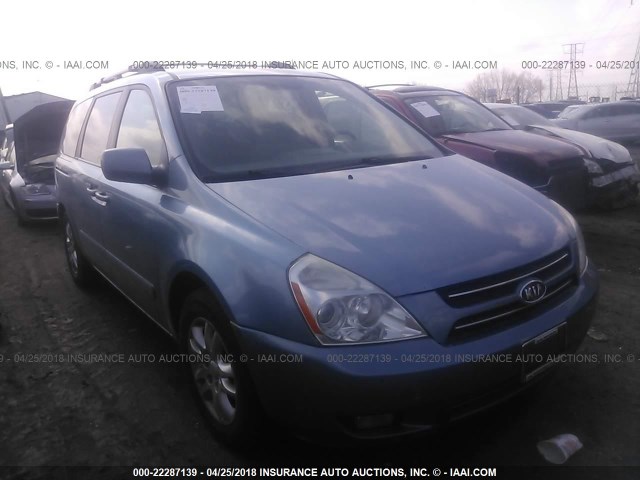 KNDMB233366023310 - 2006 KIA SEDONA EX/LX BLUE photo 1