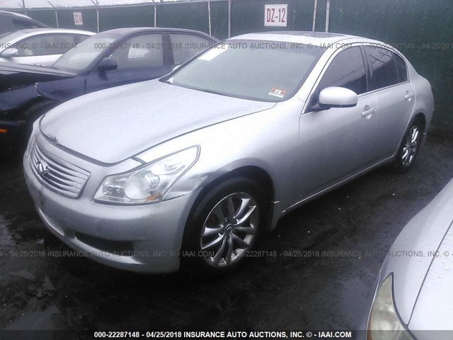 JNKBV61F07M810908 - 2007 INFINITI G35 SILVER photo 2