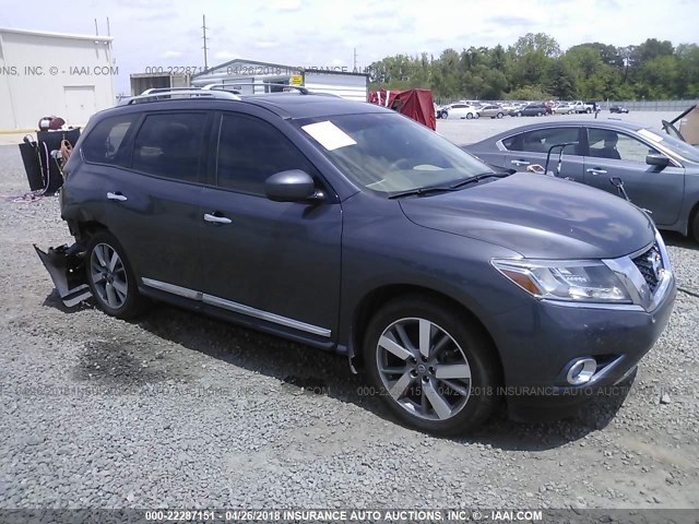 5N1AR2MNXEC634994 - 2014 NISSAN PATHFINDER S/SV/SL/PLATINUM 灰色 照片 1