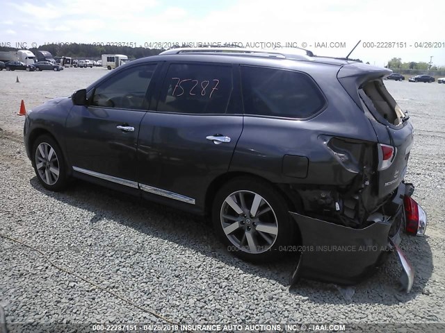 5N1AR2MNXEC634994 - 2014 NISSAN PATHFINDER S/SV/SL/PLATINUM 灰色 照片 3