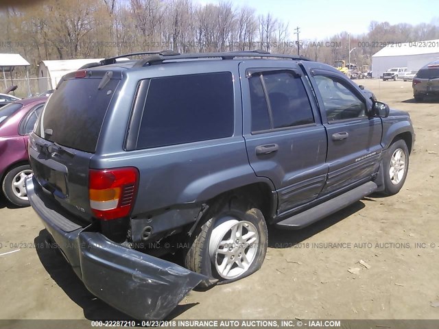 1J8GW48NX4C262688 - 2004 JEEP GRAND CHEROKEE LAREDO/COLUMBIA/FREEDOM BLUE photo 4