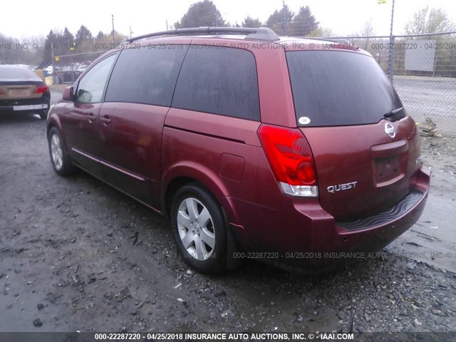 5N1BV28U04N318668 - 2004 NISSAN QUEST S/SE/SL ORANGE photo 3