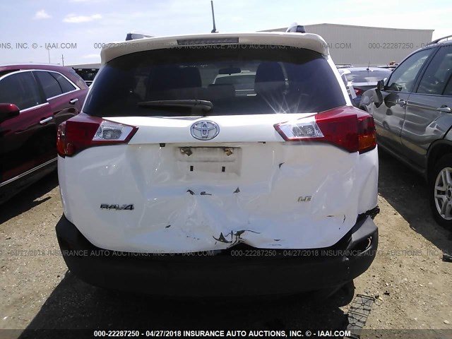 2T3ZFREV2DW049510 - 2013 TOYOTA RAV4 LE WHITE photo 6