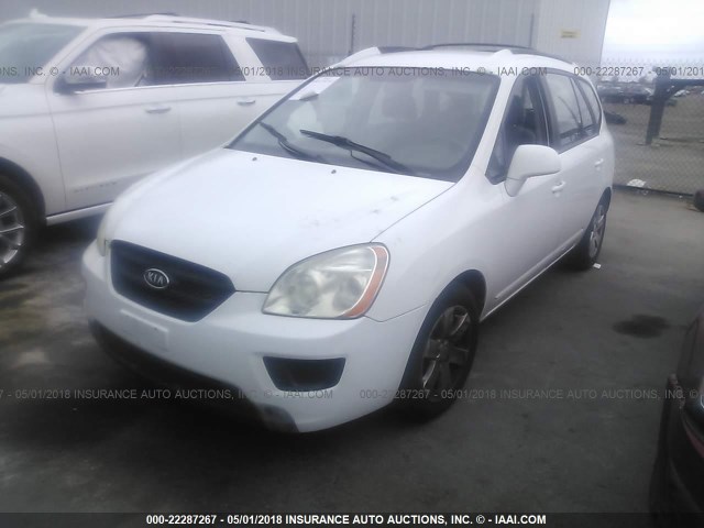 KNAFG525377088567 - 2007 KIA RONDO LX/EX WHITE photo 2