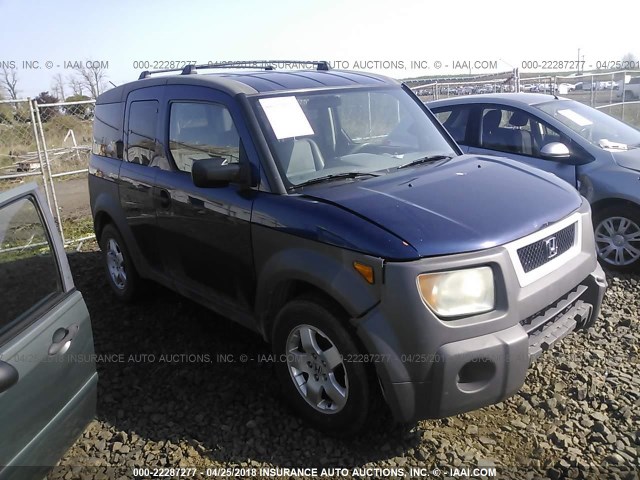 5J6YH28583L019044 - 2003 HONDA ELEMENT EX BLUE photo 1