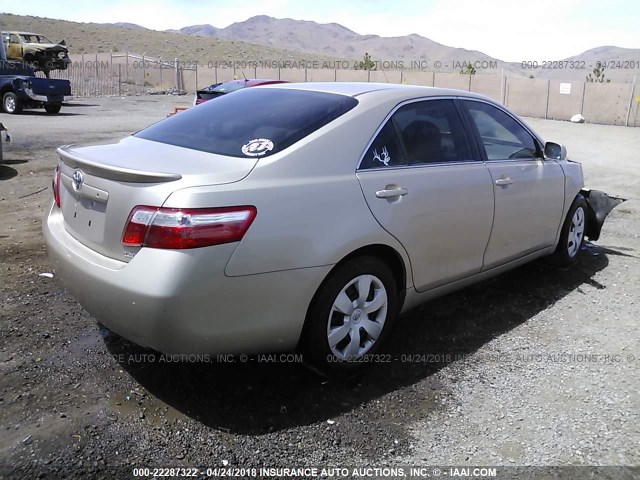 4T1BE46K27U003068 - 2007 TOYOTA CAMRY NEW GENERAT CE/LE/XLE/SE GOLD photo 4