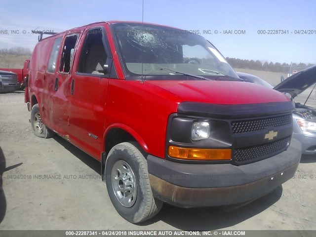 1GCHG35V861165723 - 2006 CHEVROLET EXPRESS G3500  RED photo 1