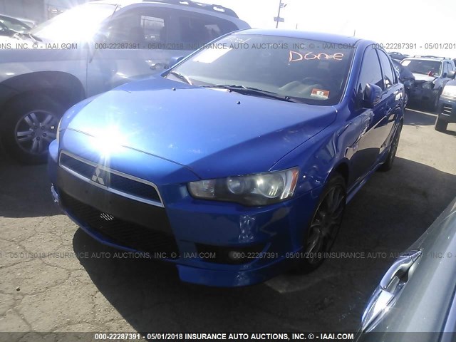 JA3AU86W49U002390 - 2009 MITSUBISHI LANCER GTS BLUE photo 2