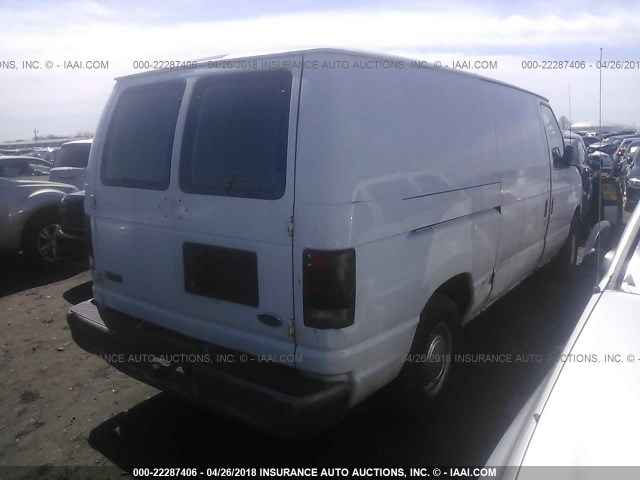 1FTRE14212HA67298 - 2002 FORD ECONOLINE E150 VAN WHITE photo 4