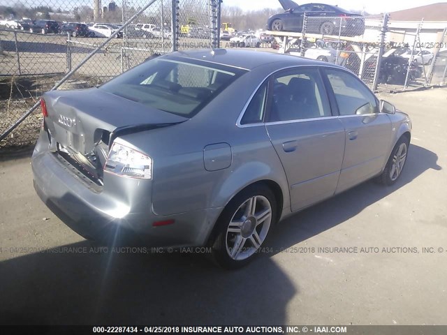 WAUDF78E06A063236 - 2006 AUDI A4 2.0T QUATTRO SILVER photo 4