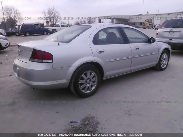 1C3AL66R34N294673 - 2004 CHRYSLER SEBRING LIMITED SILVER photo 4