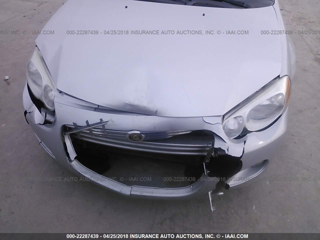 1C3AL66R34N294673 - 2004 CHRYSLER SEBRING LIMITED SILVER photo 6