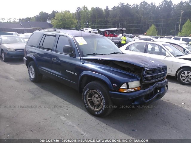 1B4HR28Z6YF224094 - 2000 DODGE DURANGO BLUE photo 1