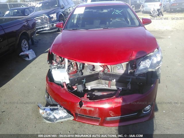 4T1BF1FK8CU551839 - 2012 TOYOTA CAMRY SE/LE/XLE RED photo 6