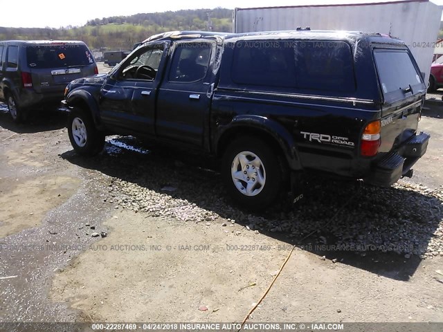 5TEHN72N53Z164838 - 2003 TOYOTA TACOMA DOUBLE CAB BLACK photo 3