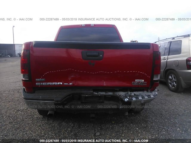 3GTP2VE39BG151975 - 2011 GMC SIERRA K1500 SLE RED photo 6