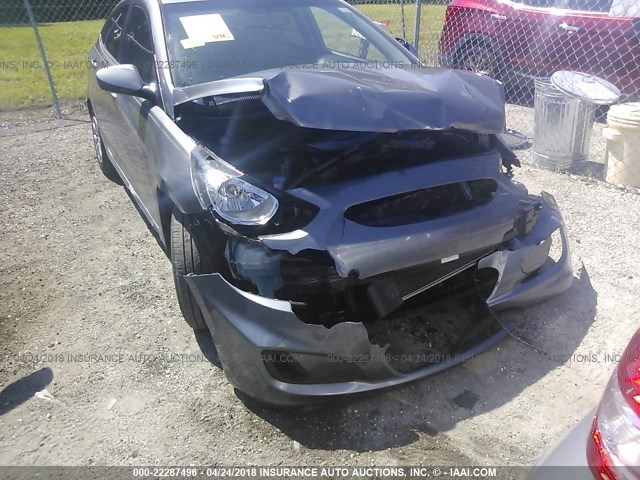 KMHCT4AE3EU723083 - 2014 HYUNDAI ACCENT GLS/GS GRAY photo 6