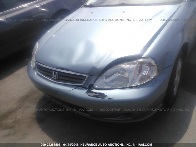 2HGEJ6616YH525580 - 2000 HONDA CIVIC SE BLUE photo 6