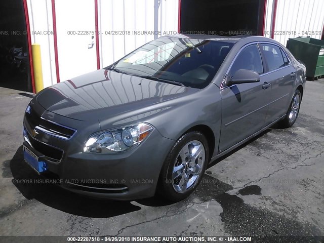 1G1ZH57B99F182708 - 2009 CHEVROLET MALIBU 1LT GRAY photo 2