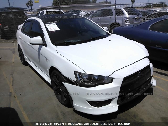 JA32U8FW8BU013323 - 2011 MITSUBISHI LANCER GTS WHITE photo 1